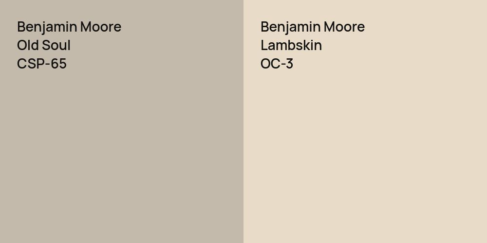 Benjamin Moore Old Soul vs. Benjamin Moore Lambskin