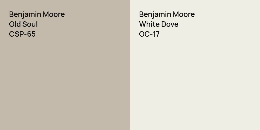 Benjamin Moore Old Soul vs. Benjamin Moore White Dove