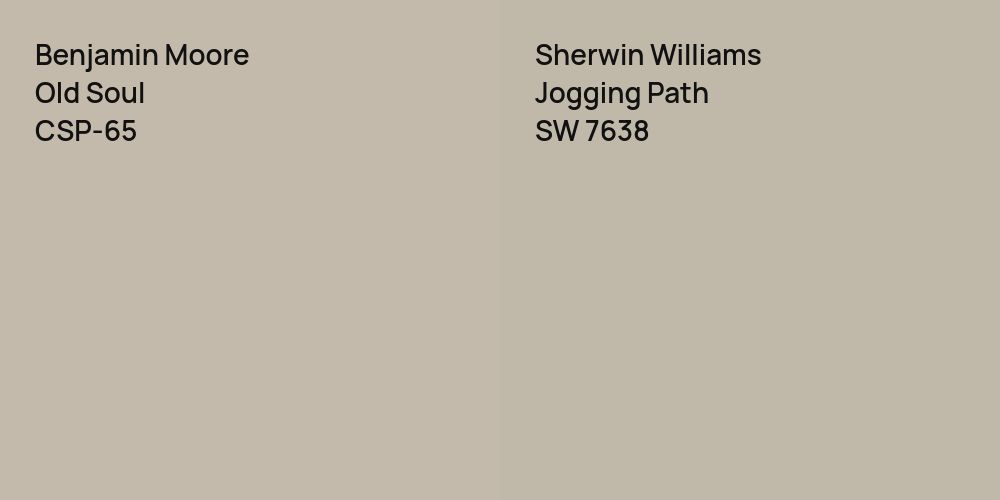 Benjamin Moore Old Soul vs. Sherwin Williams Jogging Path