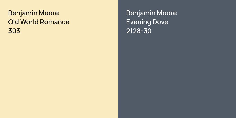 Benjamin Moore Old World Romance vs. Benjamin Moore Evening Dove