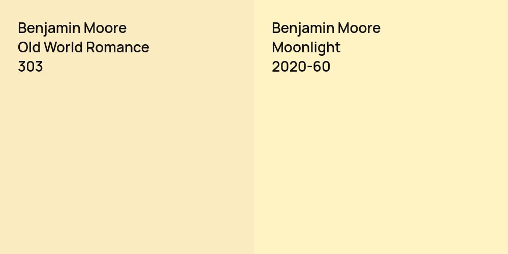 Benjamin Moore Old World Romance vs. Benjamin Moore Moonlight