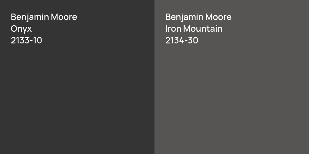 Benjamin Moore Onyx vs. Benjamin Moore Iron Mountain