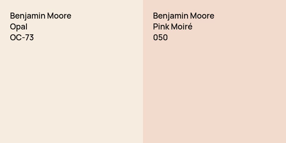 Benjamin Moore Opal vs. Benjamin Moore Pink Moiré