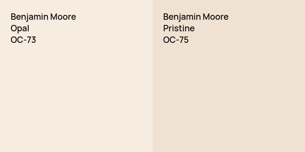 Benjamin Moore Opal vs. Benjamin Moore Pristine