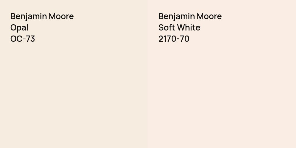 Benjamin Moore Opal vs. Benjamin Moore Soft White