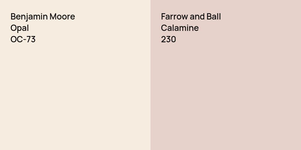 Benjamin Moore Opal vs. Farrow and Ball Calamine