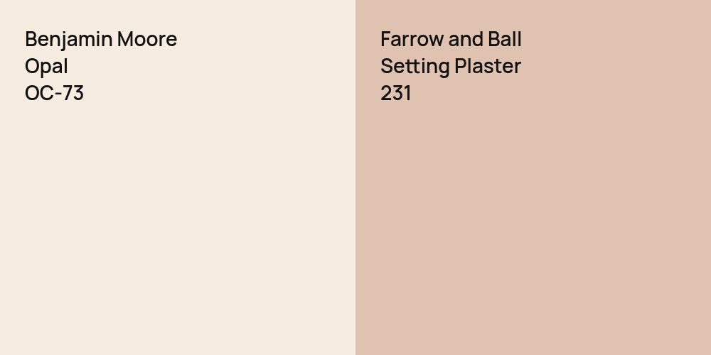 Benjamin Moore Opal vs. Farrow and Ball Setting Plaster