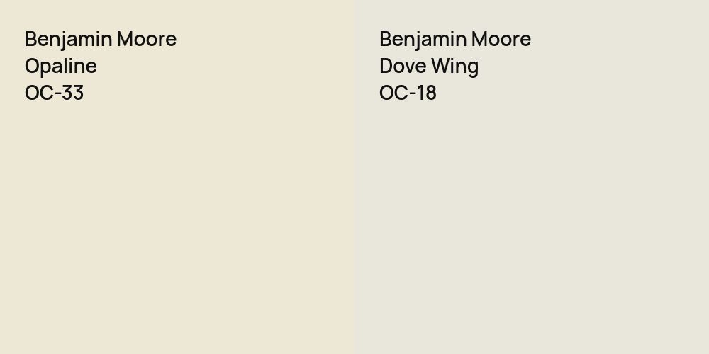 Benjamin Moore Opaline vs. Benjamin Moore Dove Wing