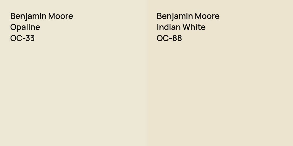 Benjamin Moore Opaline vs. Benjamin Moore Indian White