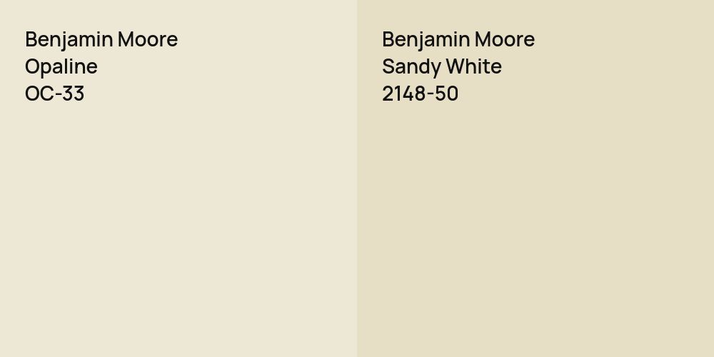 Benjamin Moore Opaline vs. Benjamin Moore Sandy White