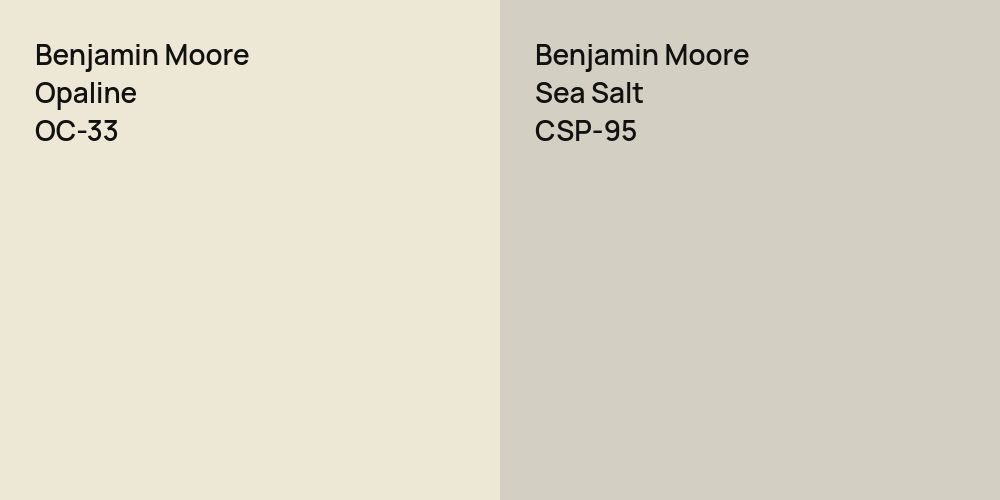 Benjamin Moore Opaline vs. Benjamin Moore Sea Salt