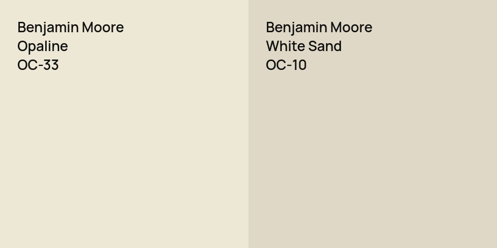 Benjamin Moore Opaline vs. Benjamin Moore White Sand