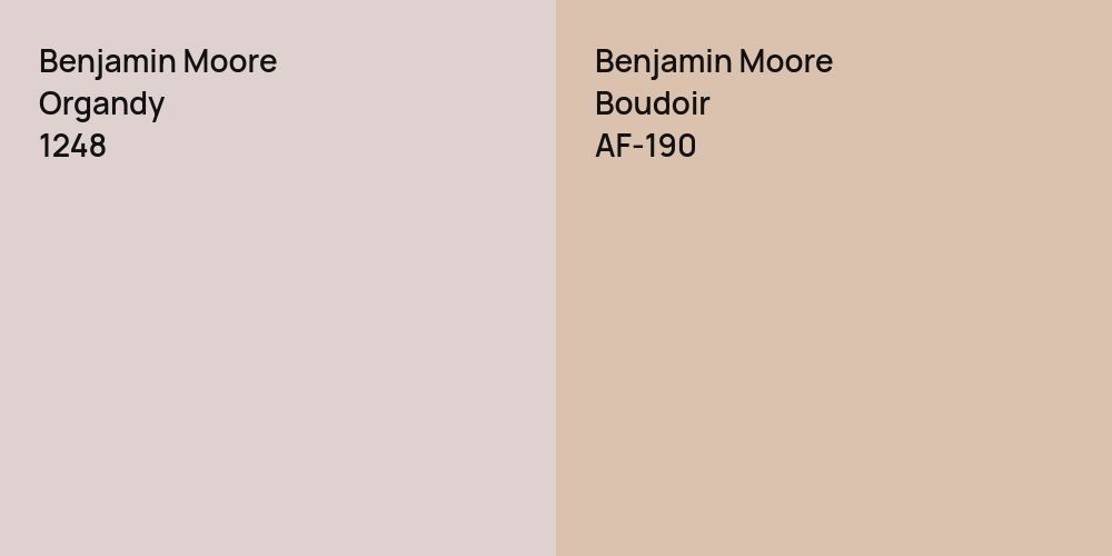 Benjamin Moore Organdy vs. Benjamin Moore Boudoir