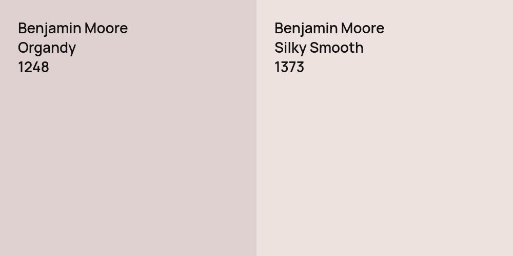 Benjamin Moore Organdy vs. Benjamin Moore Silky Smooth