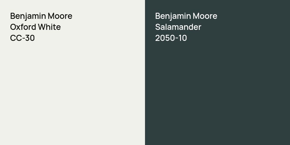 Benjamin Moore Oxford White vs. Benjamin Moore Salamander