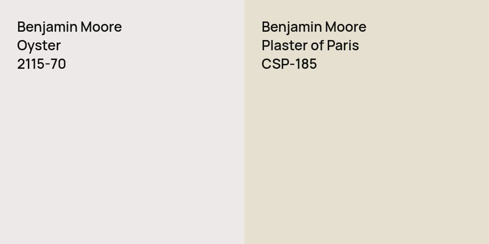 Benjamin Moore Oyster vs. Benjamin Moore Plaster of Paris