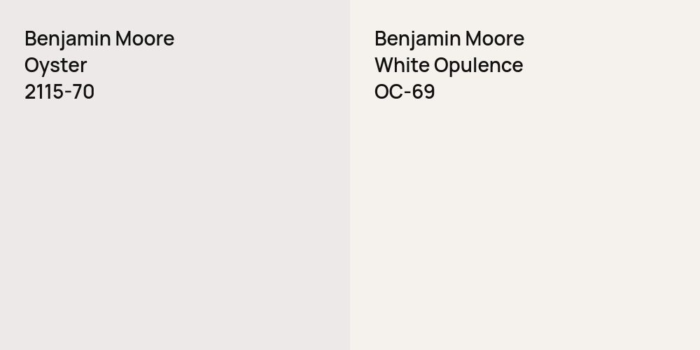 Benjamin Moore Oyster vs. Benjamin Moore White Opulence