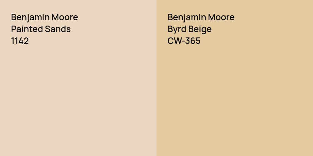 Benjamin Moore Painted Sands vs. Benjamin Moore Byrd Beige