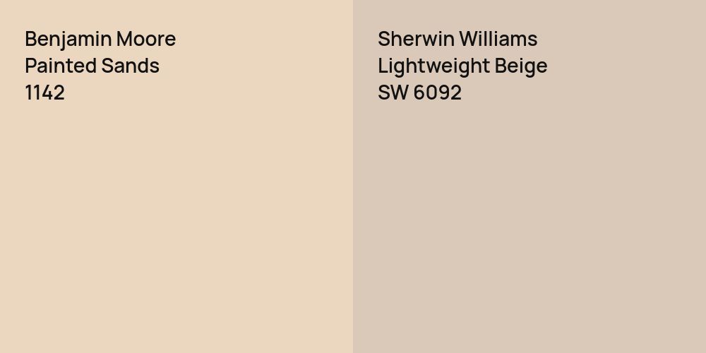 Benjamin Moore Painted Sands vs. Sherwin Williams Lightweight Beige