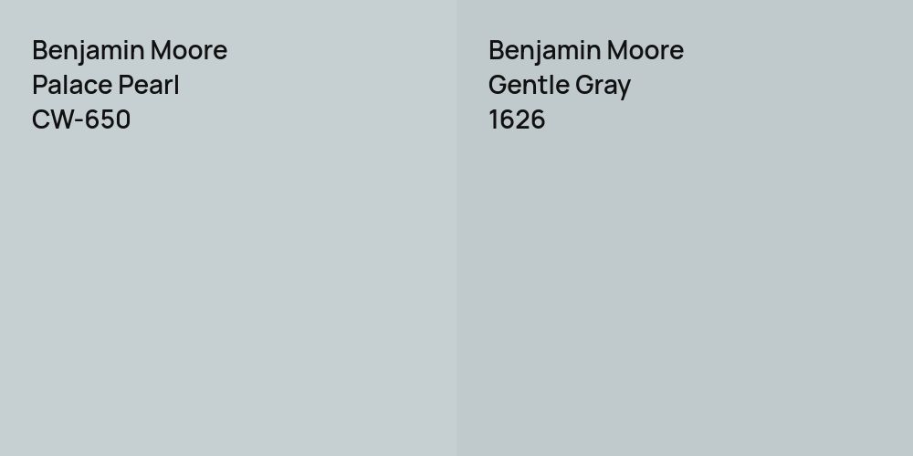 Benjamin Moore Palace Pearl vs. Benjamin Moore Gentle Gray