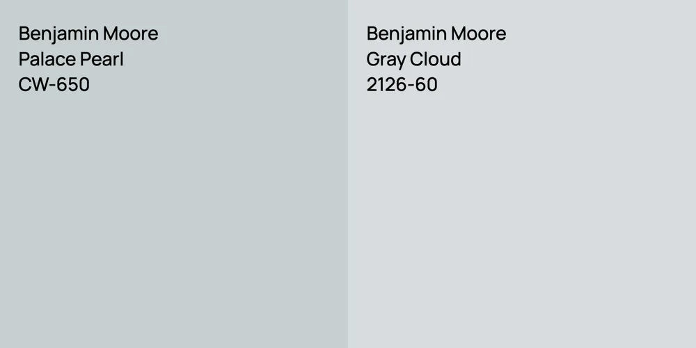 Benjamin Moore Palace Pearl vs. Benjamin Moore Gray Cloud