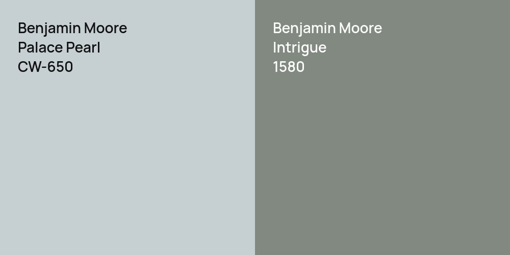 Benjamin Moore Palace Pearl vs. Benjamin Moore Intrigue