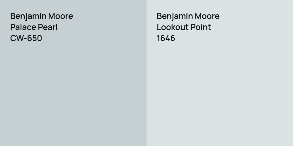 Benjamin Moore Palace Pearl vs. Benjamin Moore Lookout Point