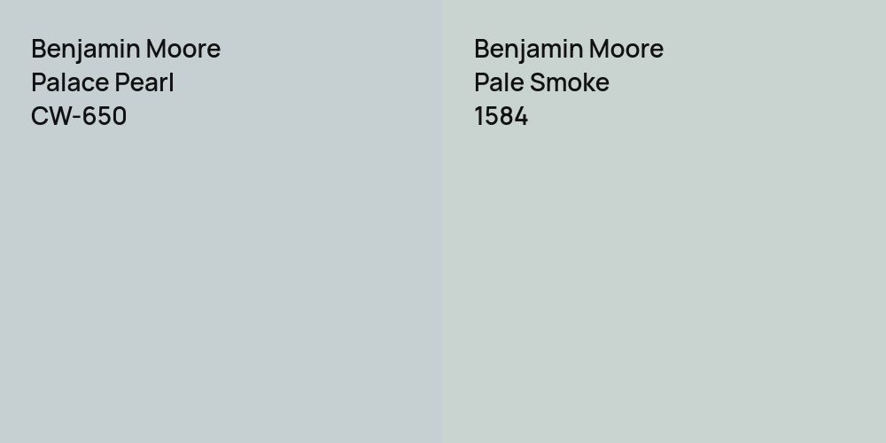 Benjamin Moore Palace Pearl vs. Benjamin Moore Pale Smoke