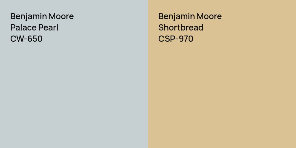 Benjamin Moore Palace Pearl vs. Benjamin Moore Shortbread