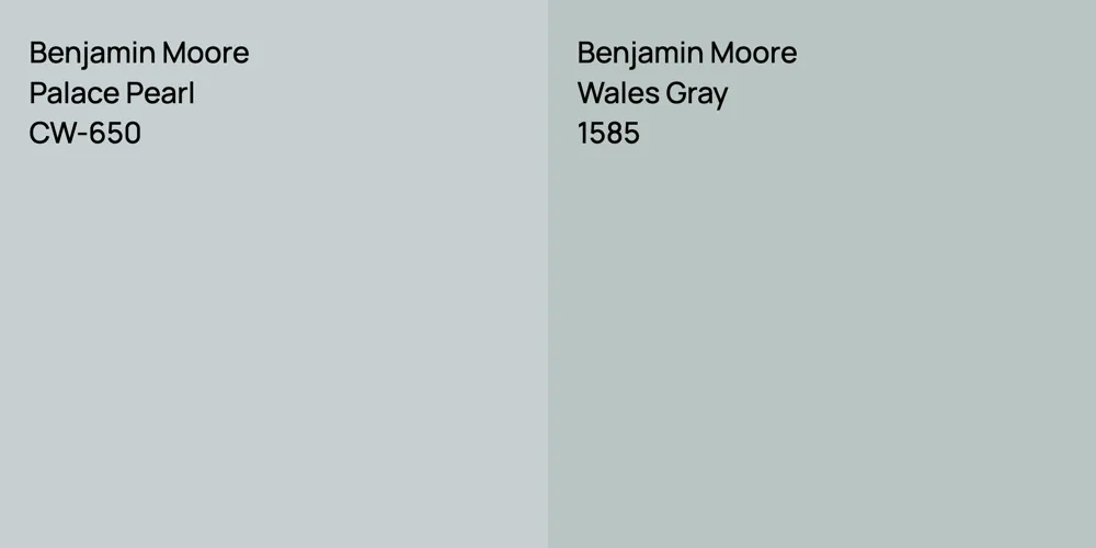 Benjamin Moore Palace Pearl vs. Benjamin Moore Wales Gray