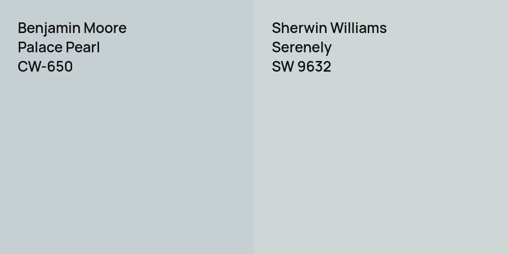 Benjamin Moore Palace Pearl vs. Sherwin Williams Serenely