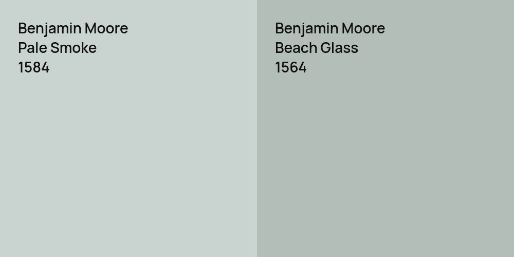 Benjamin Moore Pale Smoke vs. Benjamin Moore Beach Glass