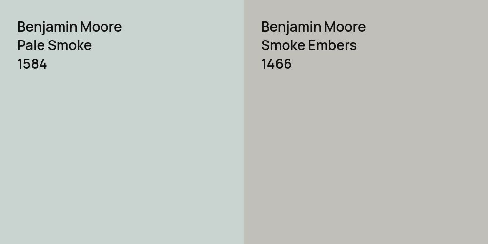 Benjamin Moore Pale Smoke vs. Benjamin Moore Smoke Embers