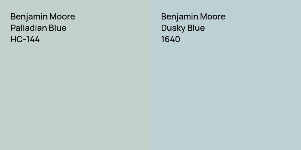 Benjamin Moore Palladian Blue vs. Benjamin Moore Dusky Blue