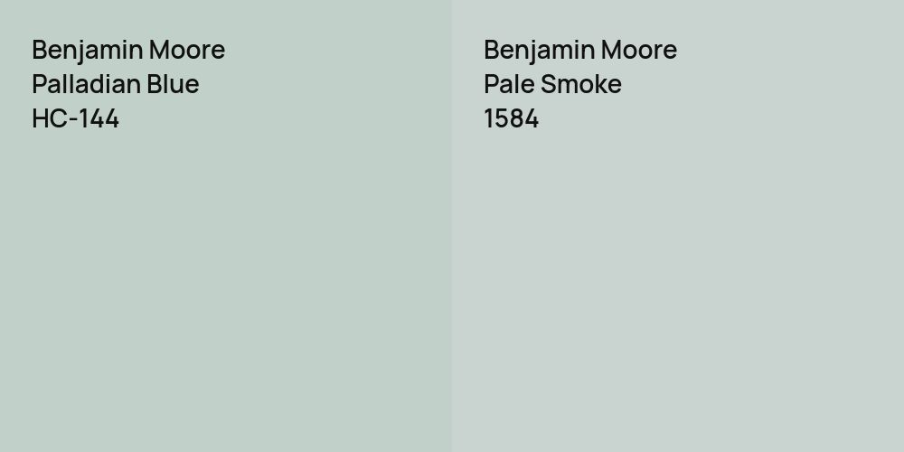 Benjamin Moore Palladian Blue vs. Benjamin Moore Pale Smoke