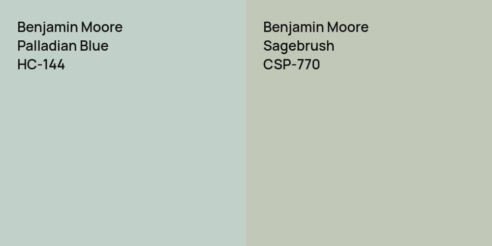 Benjamin Moore Palladian Blue vs. Benjamin Moore Sagebrush