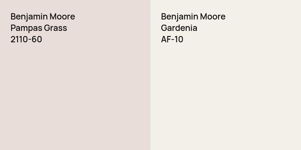 Benjamin Moore Pampas Grass vs. Benjamin Moore Gardenia