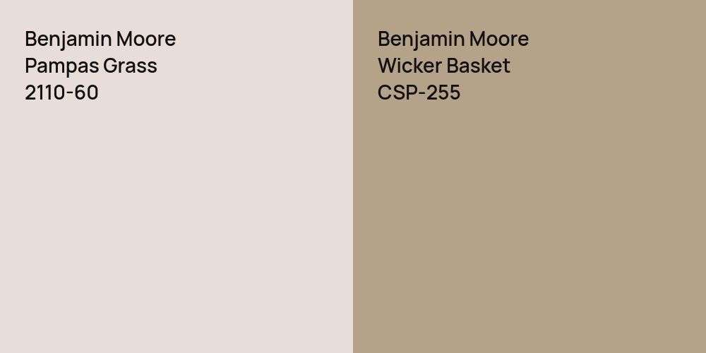 Benjamin Moore Pampas Grass vs. Benjamin Moore Wicker Basket