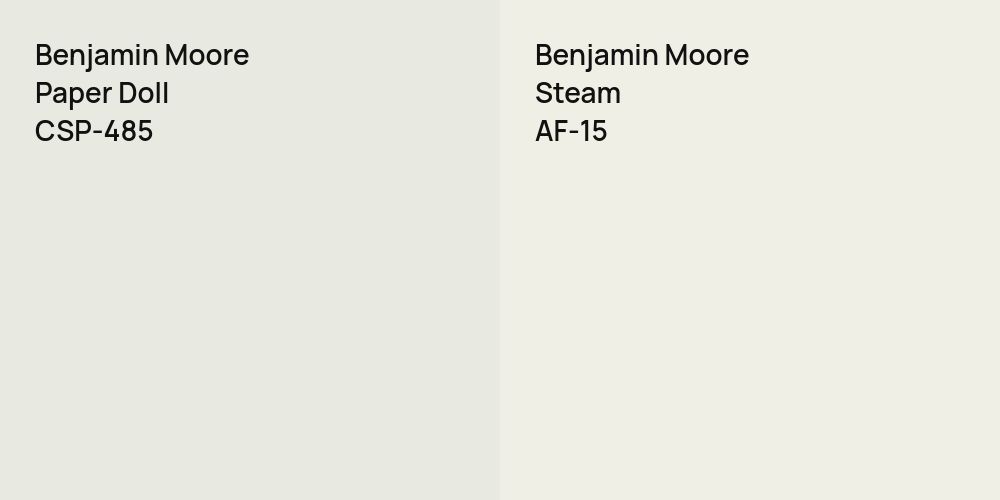 Benjamin Moore Paper Doll vs. Benjamin Moore Steam