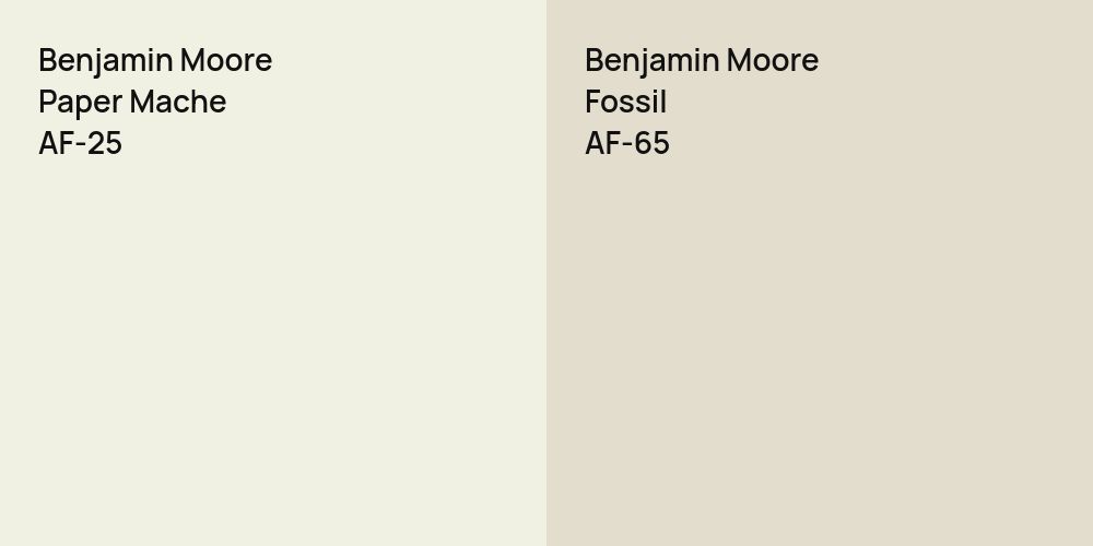 Benjamin Moore Paper Mache vs. Benjamin Moore Fossil