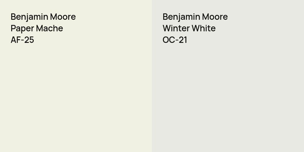 Benjamin Moore Paper Mache vs. Benjamin Moore Winter White