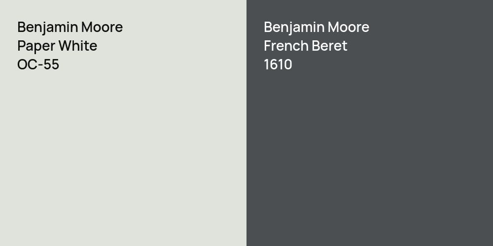 Benjamin Moore Paper White vs. Benjamin Moore French Beret