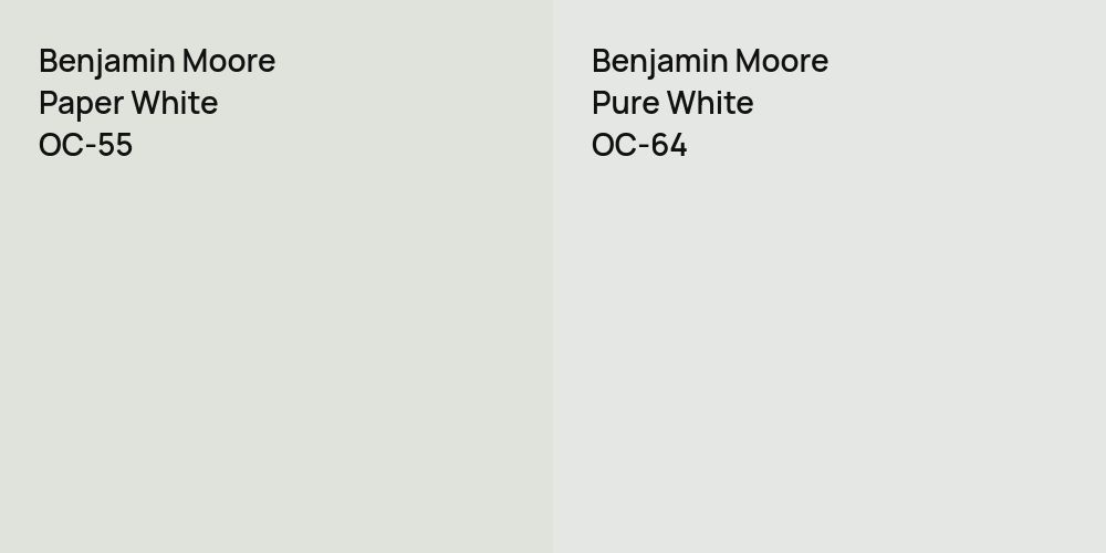 Benjamin Moore Paper White vs. Benjamin Moore Pure White