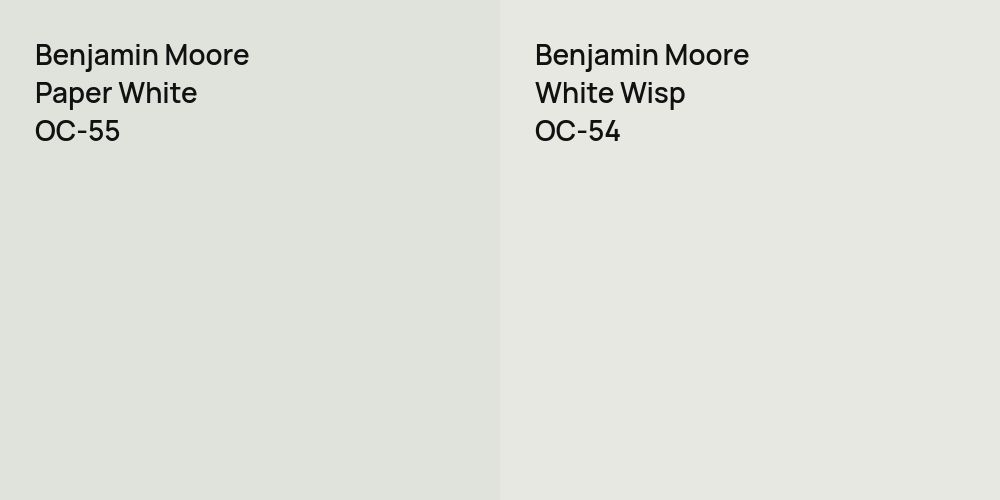 Benjamin Moore Paper White vs. Benjamin Moore White Wisp