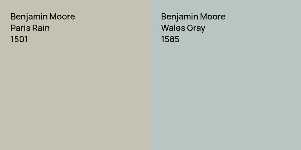 Benjamin Moore Paris Rain vs. Benjamin Moore Wales Gray