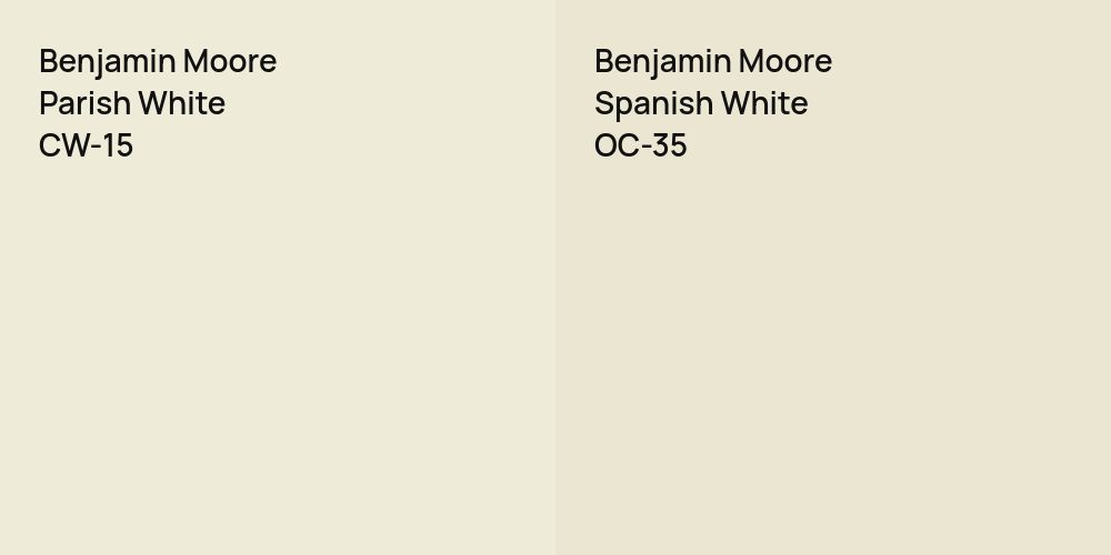 Benjamin Moore Parish White vs. Benjamin Moore Spanish White