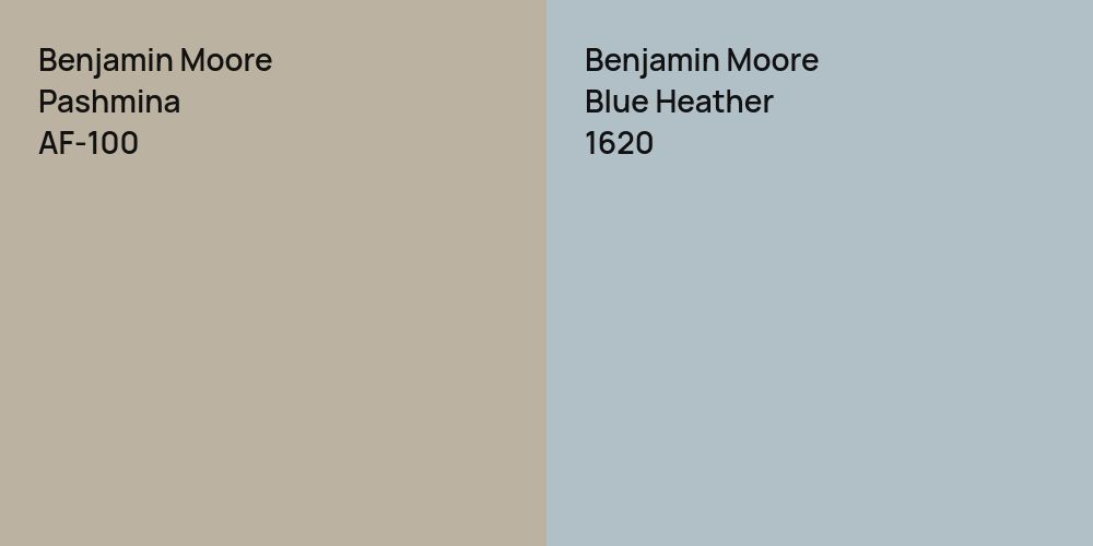 Benjamin Moore Pashmina vs. Benjamin Moore Blue Heather