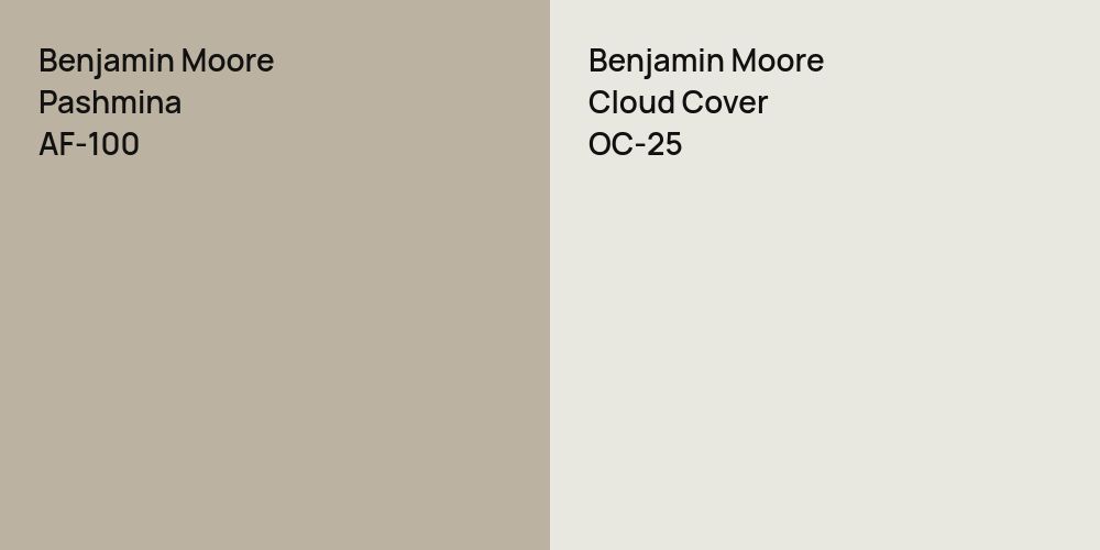 Benjamin Moore Pashmina vs. Benjamin Moore Cloud Cover