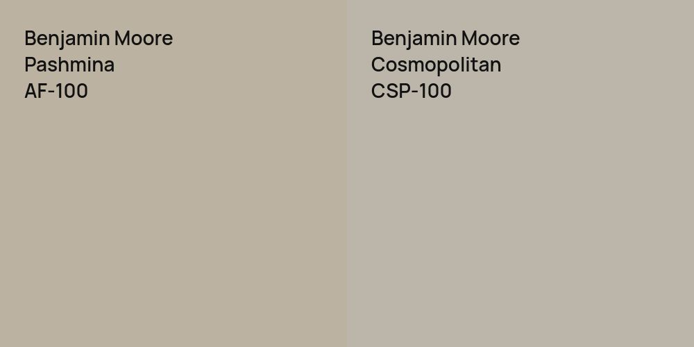 Benjamin Moore Pashmina vs. Benjamin Moore Cosmopolitan