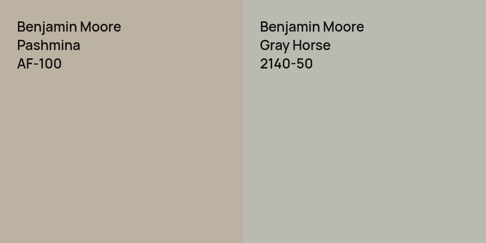 Benjamin Moore Pashmina vs. Benjamin Moore Gray Horse